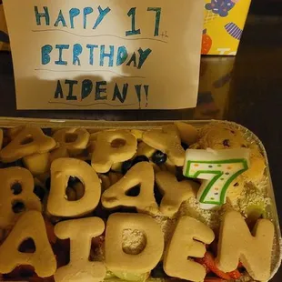 Half tray of yumminess for the Birthday Boy!