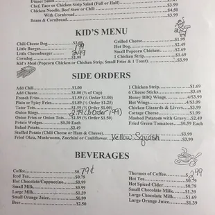 Menu page 3. Prices as of 3-18-15