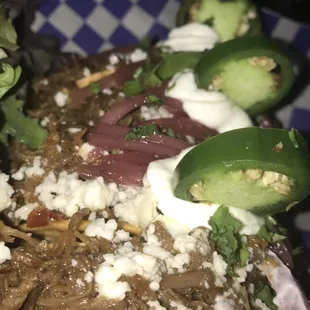 Short rib tacos were tasty and tender.