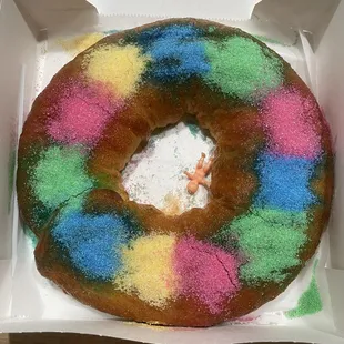 King cake - plain with Easter colors