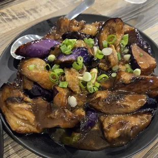 Eggplant in brown sauce