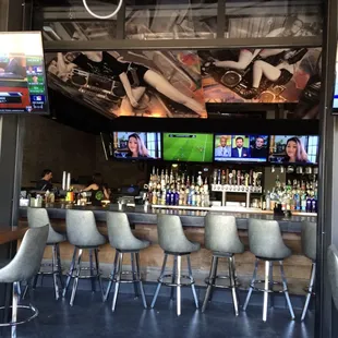 A view of the bar from the patio.