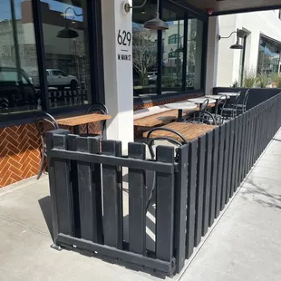 Outdoor seating patio