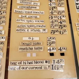 Close up of chocolatey drinks and misc.