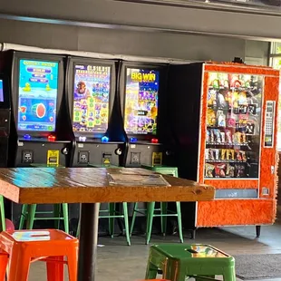 Vending machine and games!