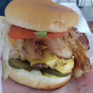 Double Bacon Cheese Burger...not bad