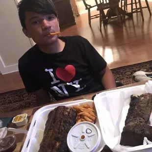 Ribs on a take out night