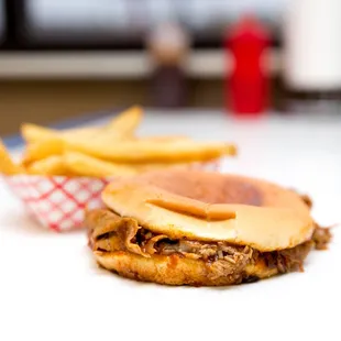 a sandwich and french fries