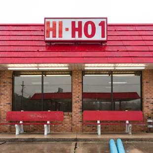 the front of the restaurant