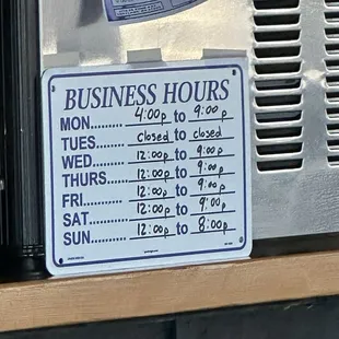 Business hours