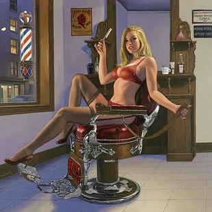 Nothing like an antique barber chair