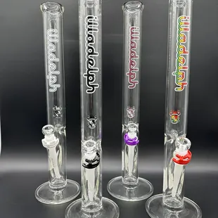 illadelph Glass Straight Tubes 5mm medium size 
Rasta, white, black, Purple