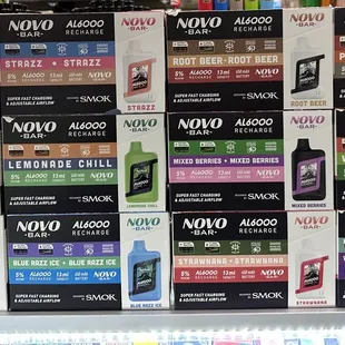 Novo Bar 6000 Puffs Disposable now available in all flavors