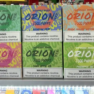 Orion Bar 7500 puffs disposables now available in all flavors