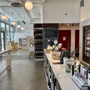 a view of a liquor store