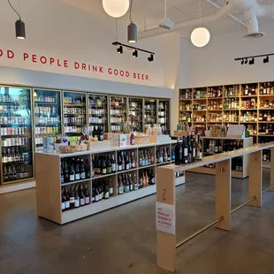 a variety of liquors