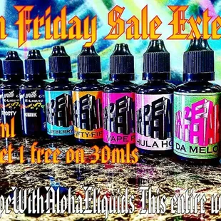 In store this weekend and at hilyfevaporz.com