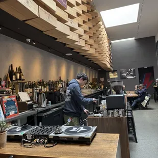 Coffee, wine, and music