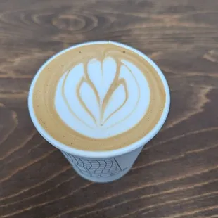 Hot latte ($5)
