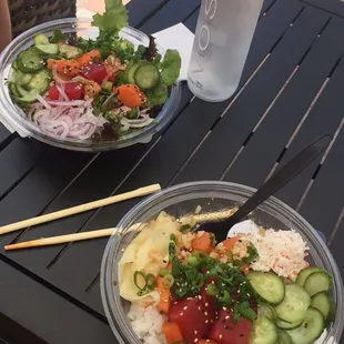 Poki bowls at Hi Poke