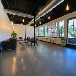 Front seating area with outlets