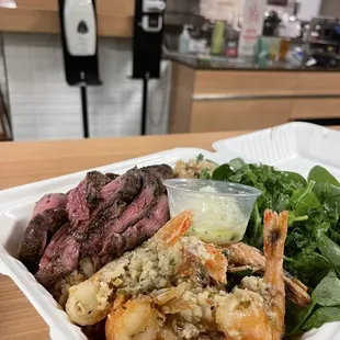 steak and shrimp