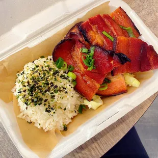 Thick cut candied bacon