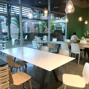 Interior as well as exterior of seating area