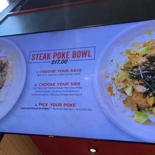 Steak poke bowl