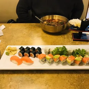 Yookgyejang &amp; sushi