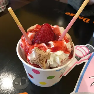 1. Pink Berry Rolled Ice Cream