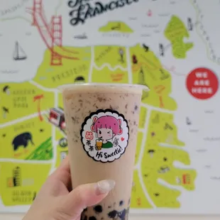 Peach Gum Boba Milk Tea