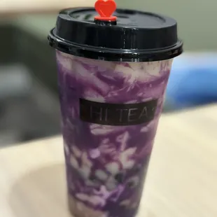 Ube Milk Tea with Tapioca Boba/sub oat milk