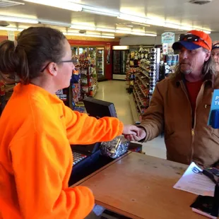 a man and woman shaking hands