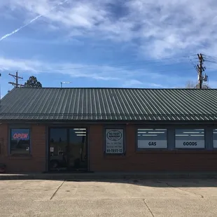 the front of the building