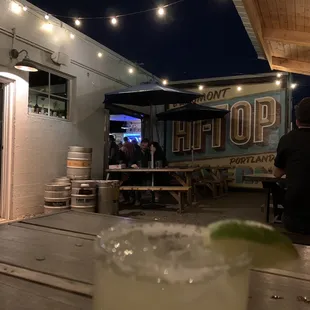 Hi-Top Mexcal Margarita + Outdoor Patio