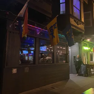 Front of the bar