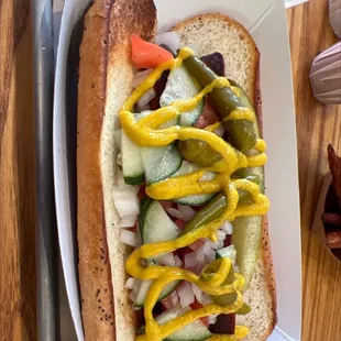 A The Chicago Dog no relish best in SF