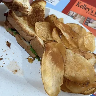 BLT and home made chips