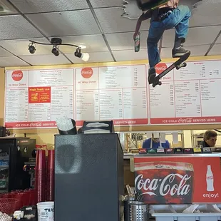 a skateboarder doing a trick