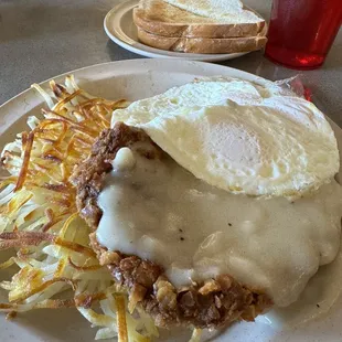 Dry flavorless chicken fried steak