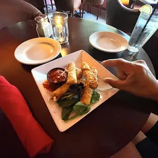 Wonton outside Mozzarella sticks .. so unique