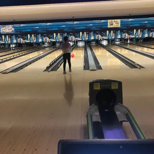 My granddaughter bowling!