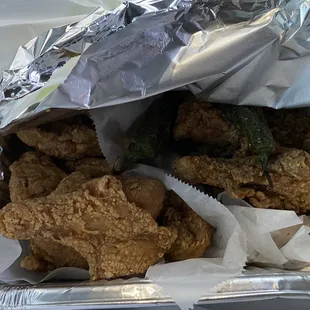 Before tossing with Sweet Spicy Sauce+ Lemon Pepper