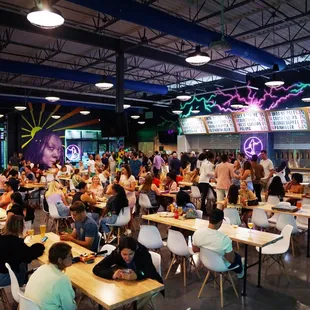 The taproom has seating for over 300 with lots of space inside plus a covered patio.