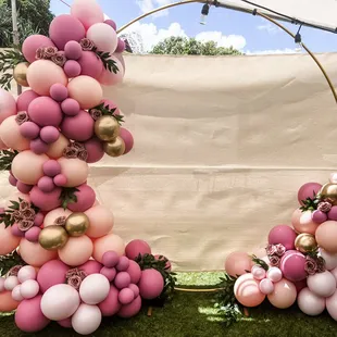 Moongate hoop with Balloon Garland