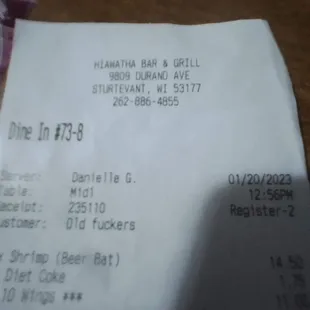 receipt