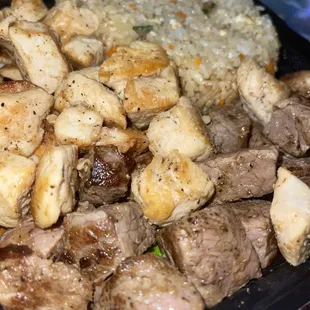 Steak,shrimp and chicken combo