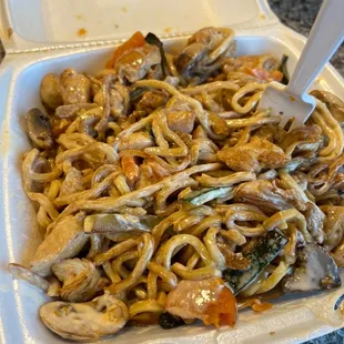 Double Chicken Hibachi with Noodles