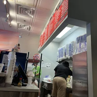 a man working in a restaurant